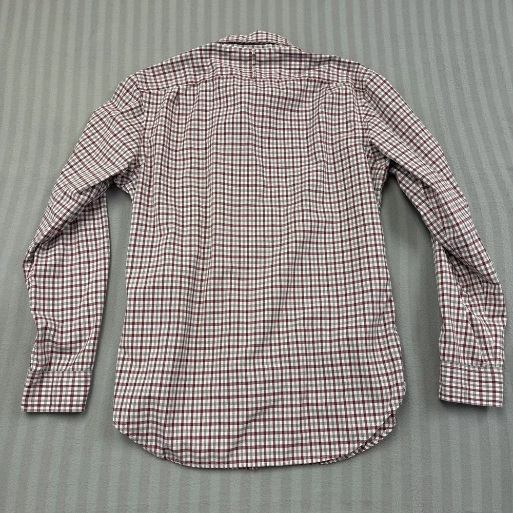 Banana Republic Mens Shirt Medium Plaid Slim Fit Custom 078 Wash Button Down
